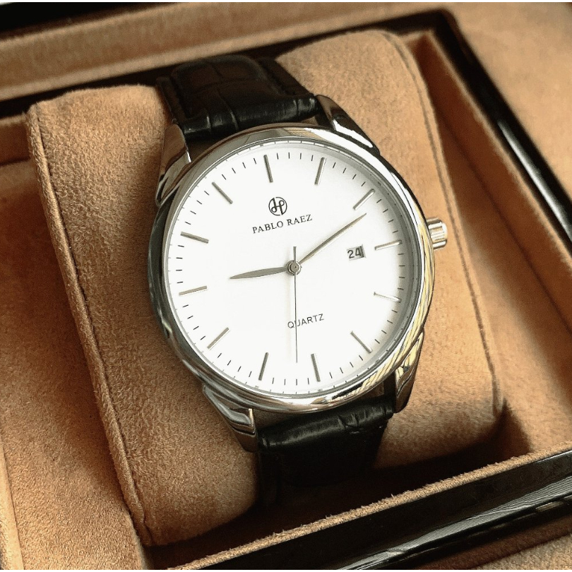 [Peinn] Đồng hồ nam cao cấp PABLO RAEZ 5869 dây da chống nước phong cách doanh nhân sang trọng CARIE