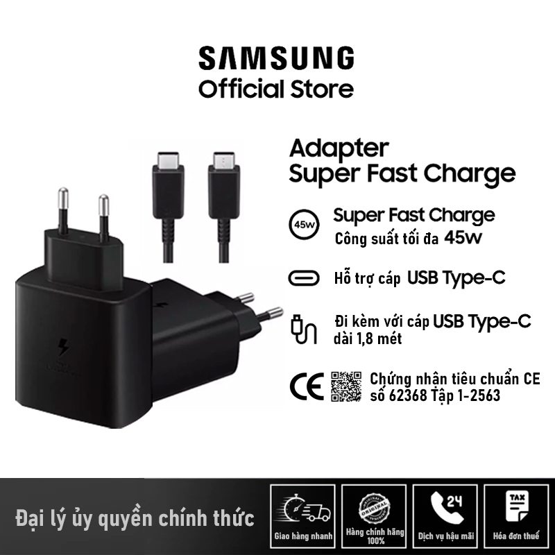Sạc samsung 45W/25W sạc siêu nhanh Củ sạc samsung 45w cáp sạc samsung Type C