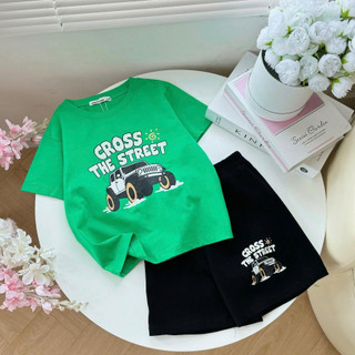 Bộ thun quần đùi áo ngắn tay Bé Trai mặc đi chơi, đi học JULYKID, Đồ bộ bé trai in hình cá tính, cho bé từ 12kg-37kg