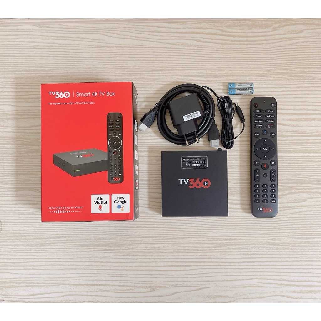 Đầu Box Viettel TV 360 mã 866V2F chính hãng kèm điều khiển giọng nói xem miễn phí không khoá hàng mớ
