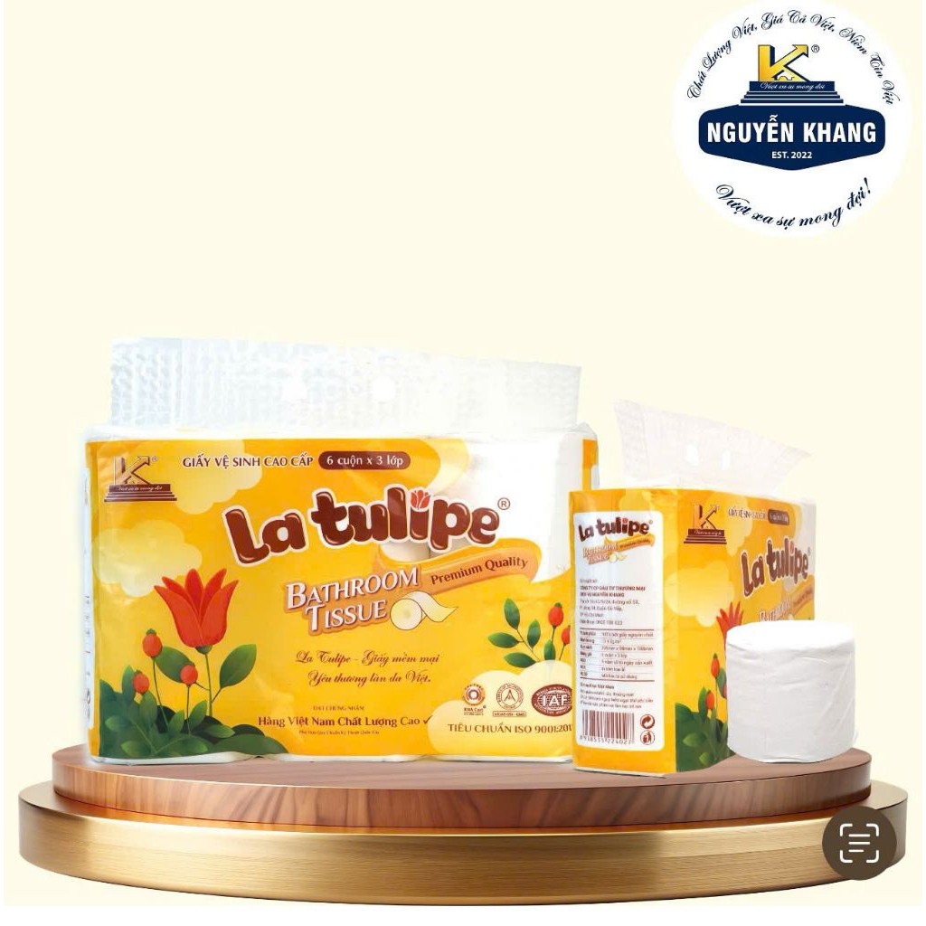 Giấy vệ sinh 6 cuộn cam La Tulipe