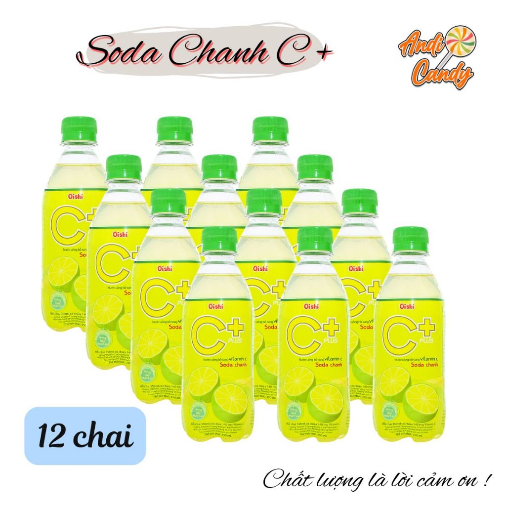 Nước Uống Có Ga Soda Chanh C Plus Oishi 350ml