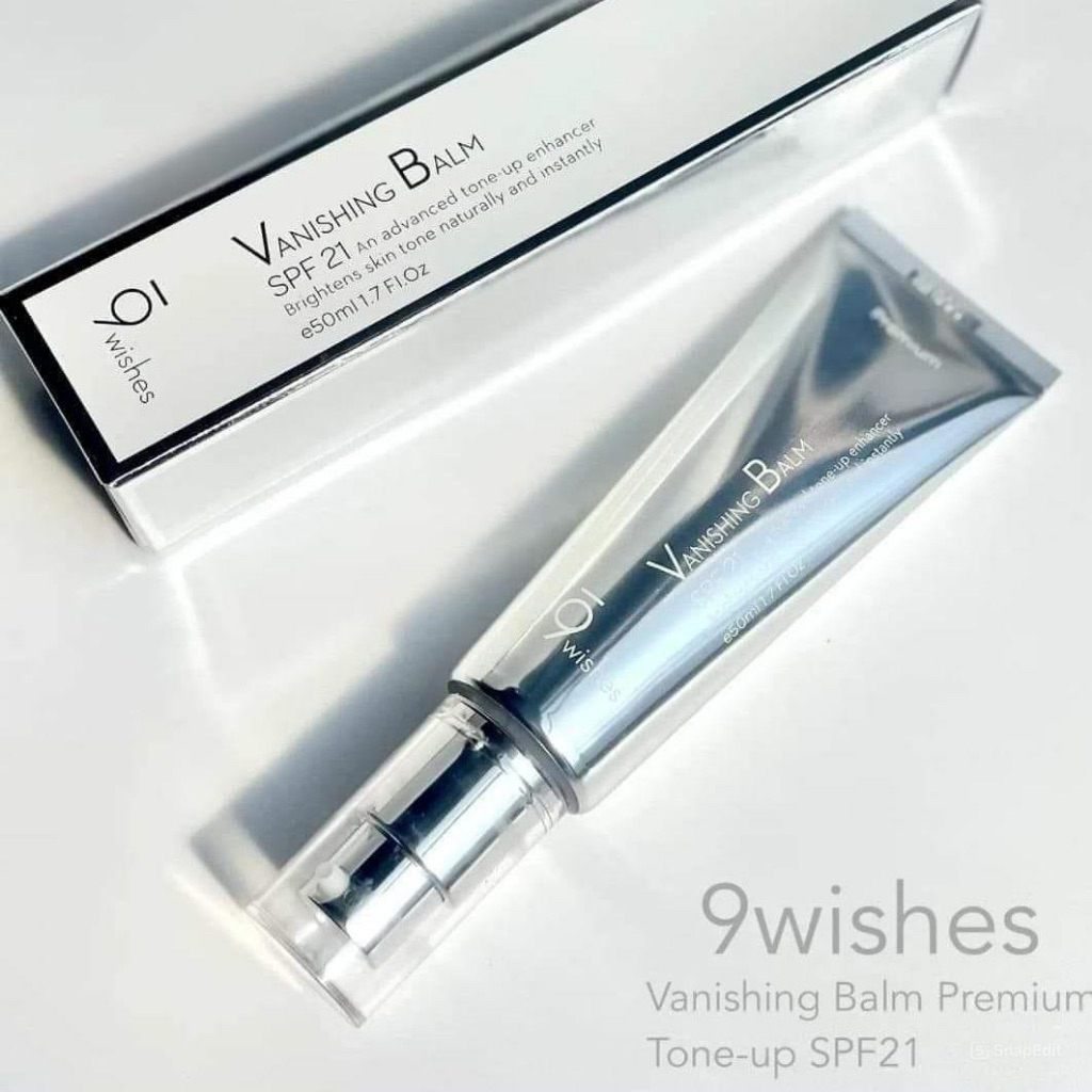 Kem dưỡng da nâng tông chống nắng 9Wishes Vanishing Balm Premium SPF21