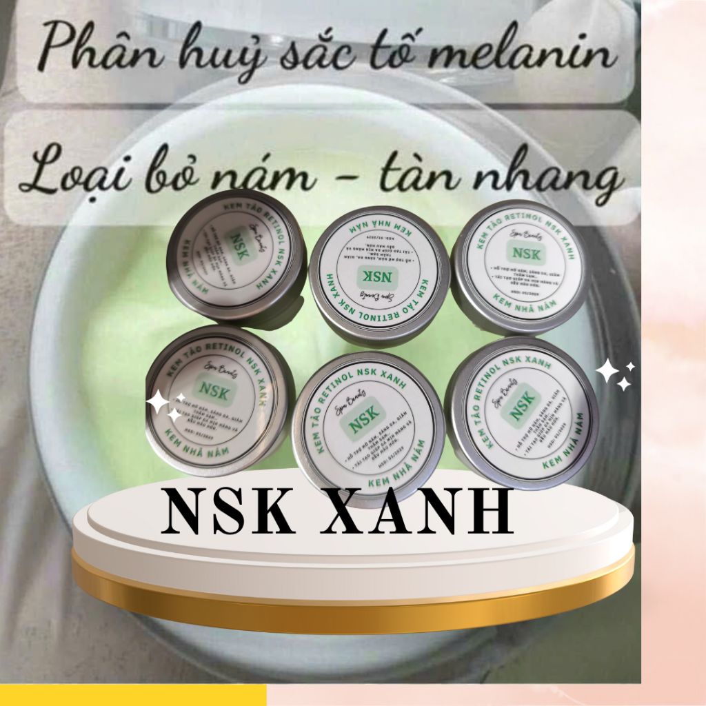 Kem NSK xanh thâm nám; mờ sắc tố, SẠCH NÁM, tàn nhang