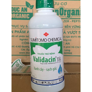 Combo 5 chai Validacin 5SL 450ml cty Sumitomio: Sạch nấm, sạch khuẩn, héo xanh trên cây trồng