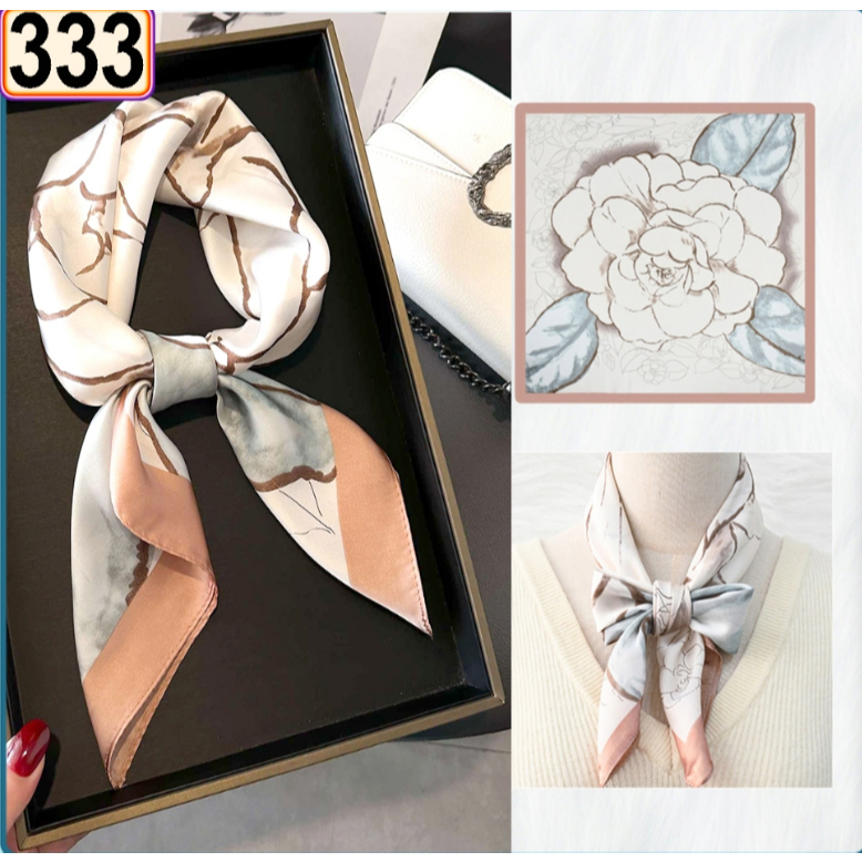 [Peinn] Combo 1 Khăn Lụa + 1 Khuy Cài Khăn CB6