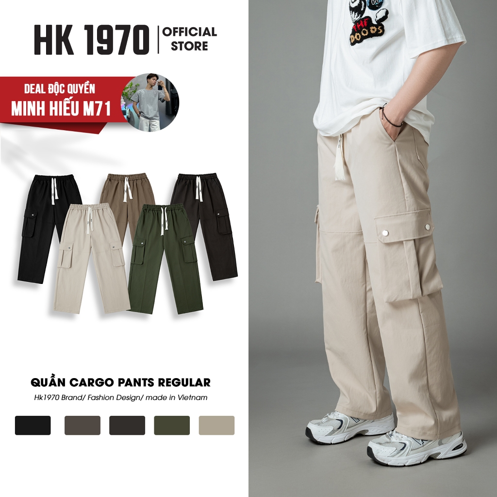 Quần Túi Hộp Ống Rộng Dáng Suông Vải Kaki Dày Quần Túi Hộp Phong Cách Hiphop Nam Nữ Q002