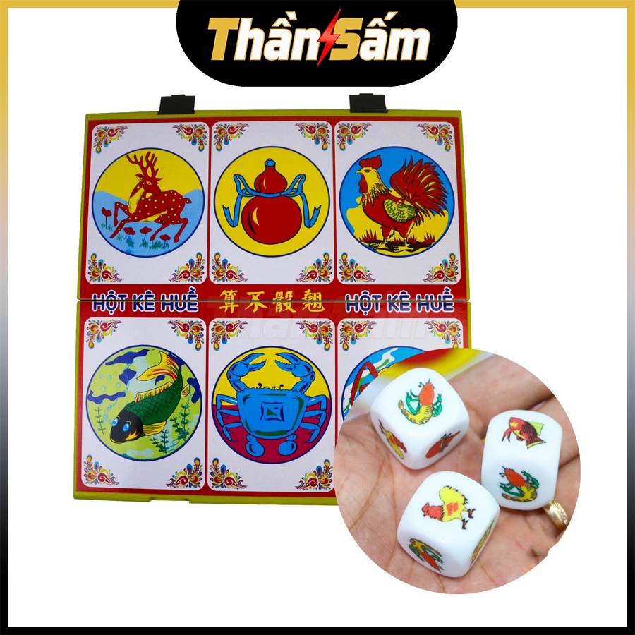 [Bàn Nhựa Gấp] Bộ Bầu Cua Tôm Cá Nhựa Rẻ Bền Đẹp Đồ Chơi Trẻ Em Xả Stress Giải Trí