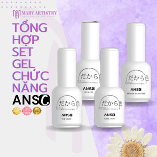  Gel Chức Năng ANSC Cao Cấp - Base Top Cường Lực Kiềm Dầu Glue Gel Đính Đá Dán Móng 18ml 