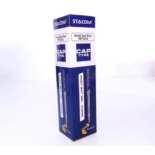 Combo 2/6 ruột bút gel cao cấp, dùng cho loại nắp đậy, nét 0.5/0.7mm, mực xanh | Stacom RF1015 (0.5mm), RF1017 (0.7mm)