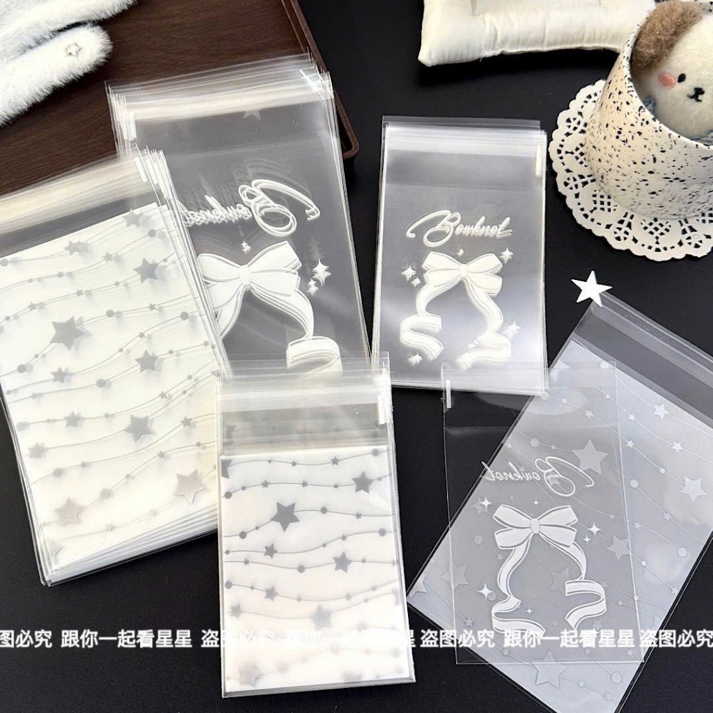 50 Túi Bóng Kính Chuỗi Ngôi Sao, Túi Bóng Kính Nơ