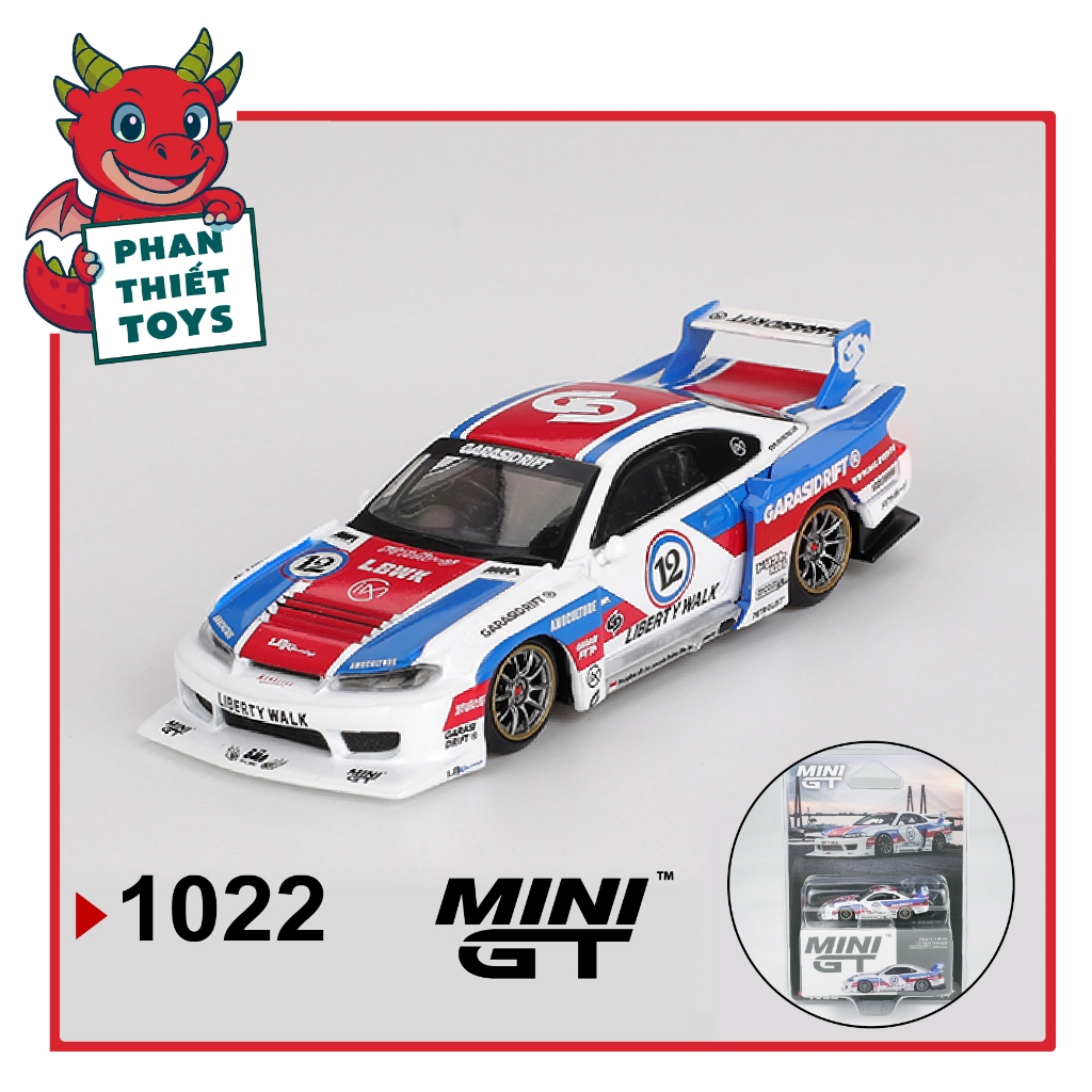 Mô hình xe Nissan LB-Super Silhouette S15 SILVIA GARASIDRIFT x LBWK 2025 tỉ lệ 1:64 Minigt MGT01022