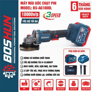  Thân máy mài máy cắt dùng pin Boshun BS-AG100BL Chân pin phổ thông Chuyên mài góc cắt sắt cắt gỗ gạch 