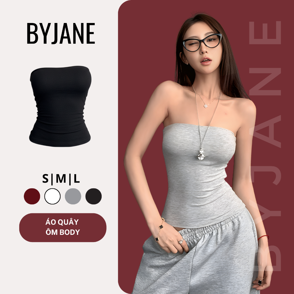 ( MỞ BÁN ) Áo Ống trơn ôm body basic, Áo quây croptop nhiều màu vải cotton mịn co dãn tốt ôm body tô