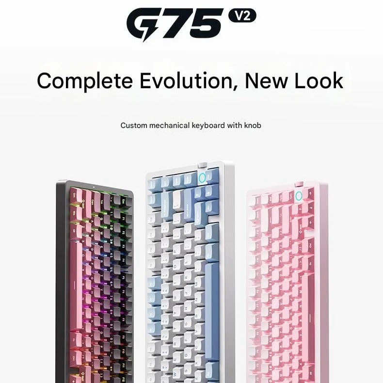 Bàn Phím Cơ Mchose G75 V2 | 3 Modes | Núm Xoay | Build Rất Ngon