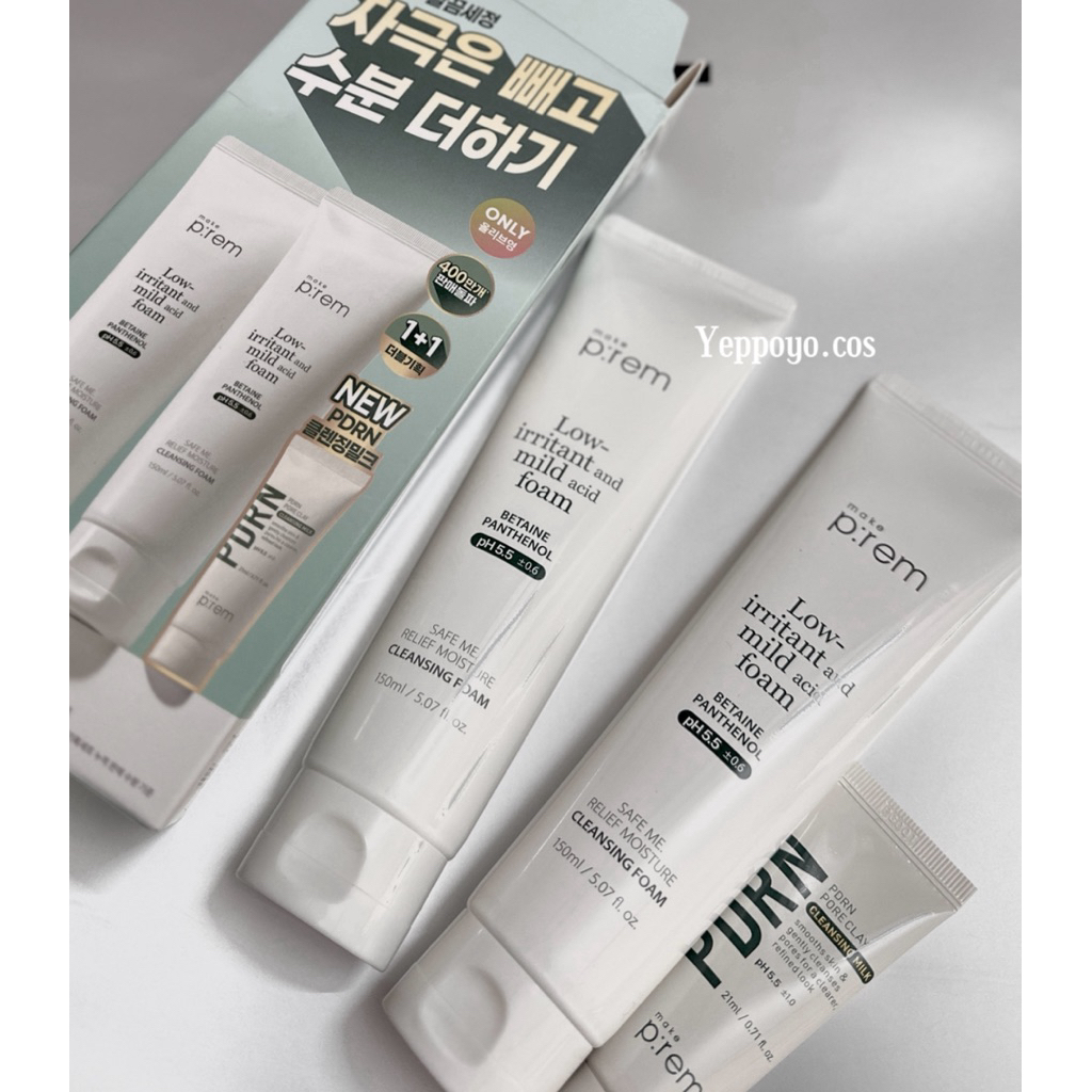 Sữa rửa mặt Make:: prem 150ml unbox tách set chính hãng đủ bill (bill ảnh cuối)