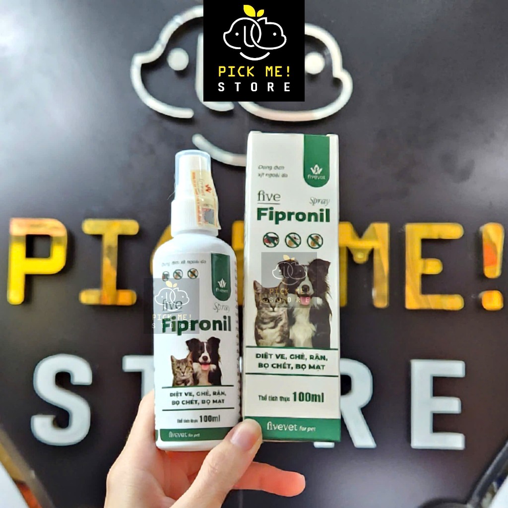 Five Fipronil Spray Xịt Diệt Ve Rận, Bọ Chét, Ghẻ, Bọ Mạt cho Chó Mèo