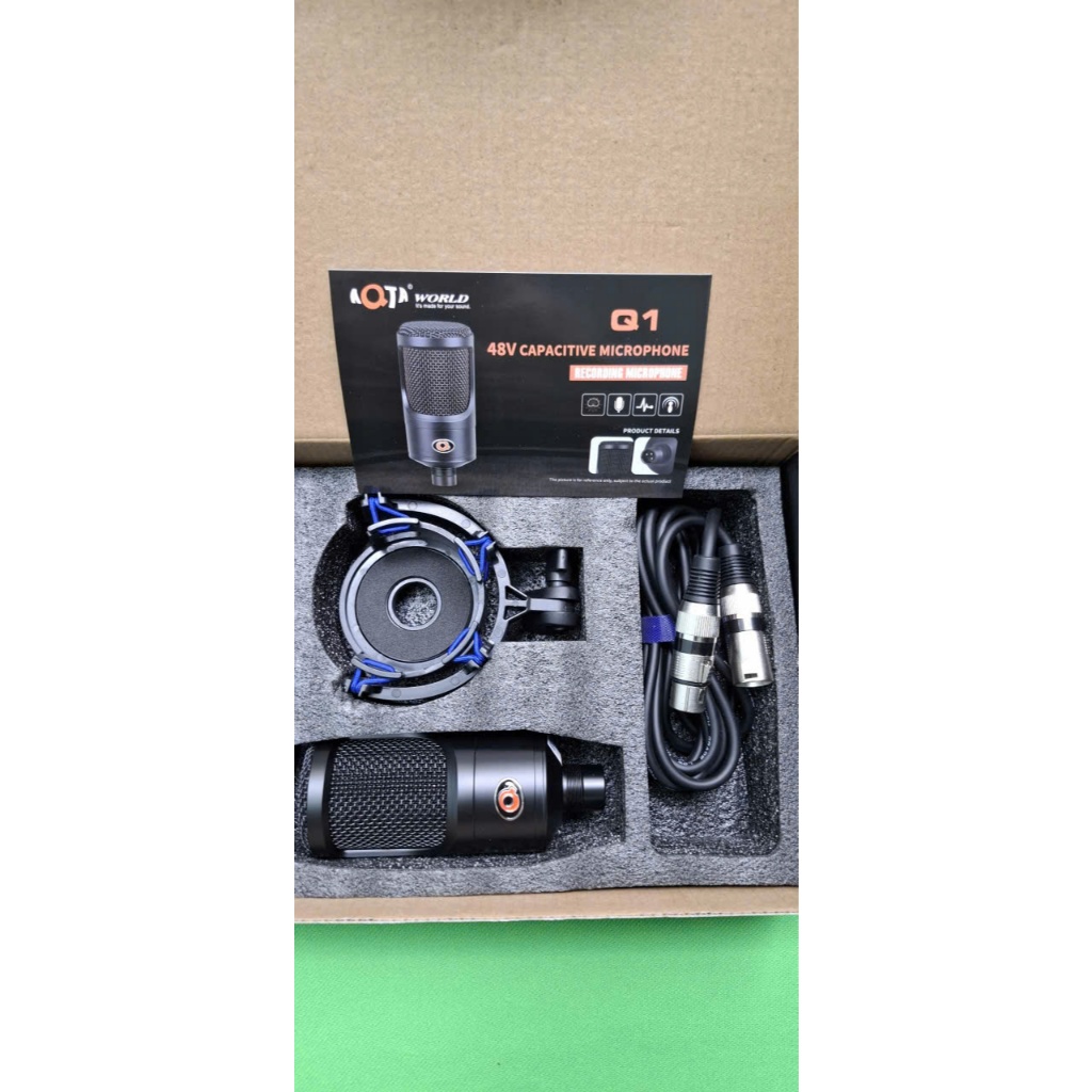 Micro Thu Âm 48V Q1; Micro Livestream Q1; Microphone Condenser; Mic hát Karaoke