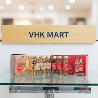 (Nguyên Hộp 10 Chai) Nước Uống Vị Sâm Wonki ( Có Củ Bên Trong)
