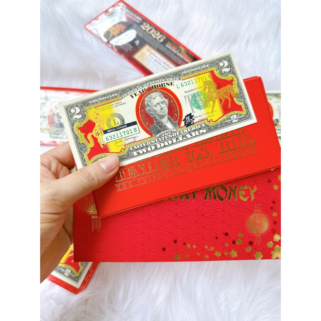 2USD Mạ Vàng Con Ngựa Kỷ Niệm Làm Quà Tặng hoặc Lì Xì Tết 2026