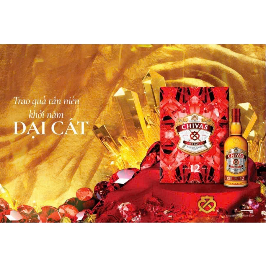 [CHÍNH HÃNG] BỘ SẢN PHẨM CHIVAS REGAL 12 YEARS 40% 700ML