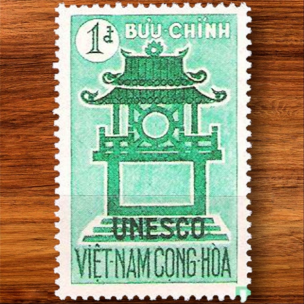 [ Tem Hiếm ] Tem Việt Nam Xưa ( South Vietnam ) - 1đ Kỷ Niệm Miền Nam Việt Nam Gia Nhập Unesco
