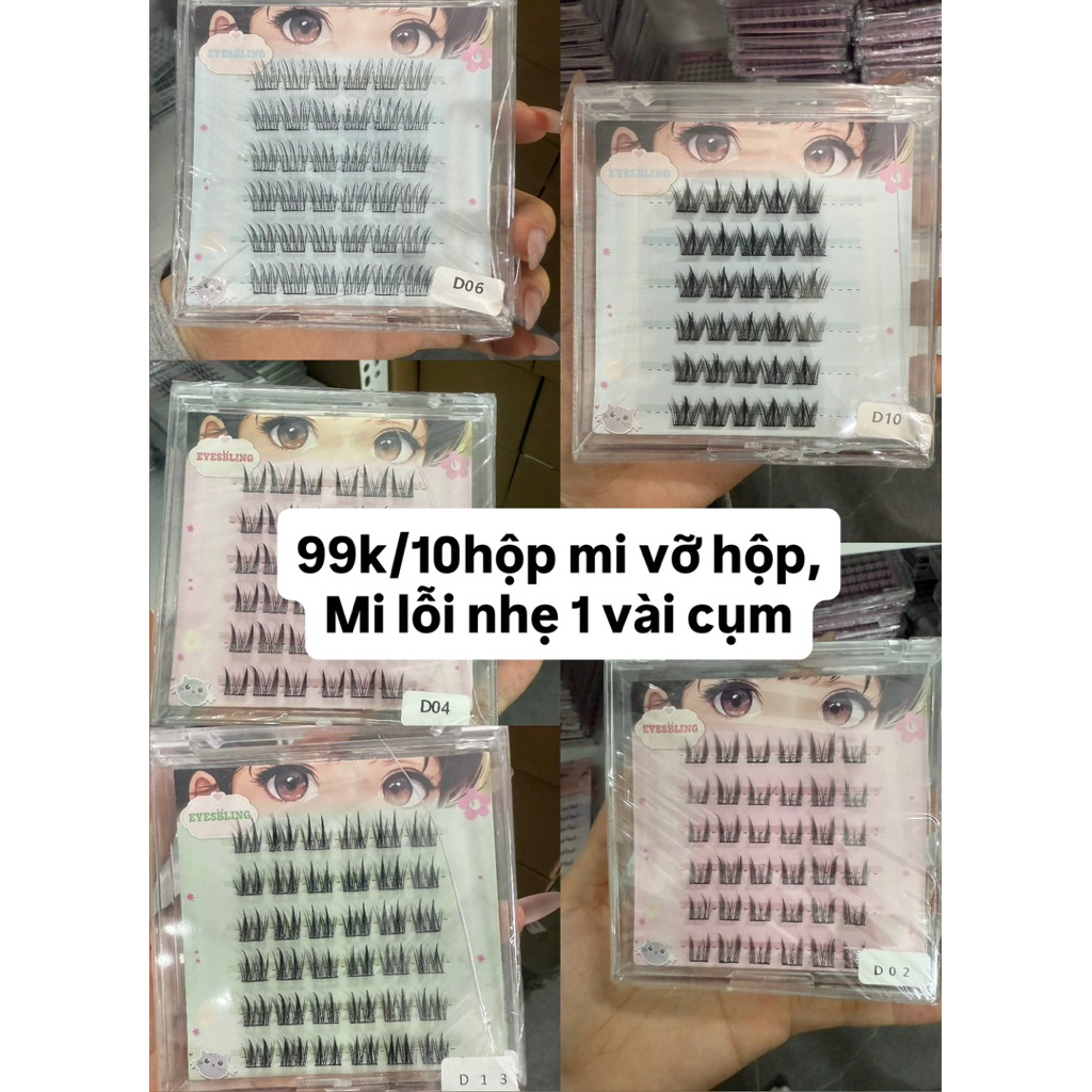 mi giả vỡ hộp 99k/10hộp vỡ hộp, hư, lỗi vài cụm trong hộp giao mẫu ngẫu nhiên