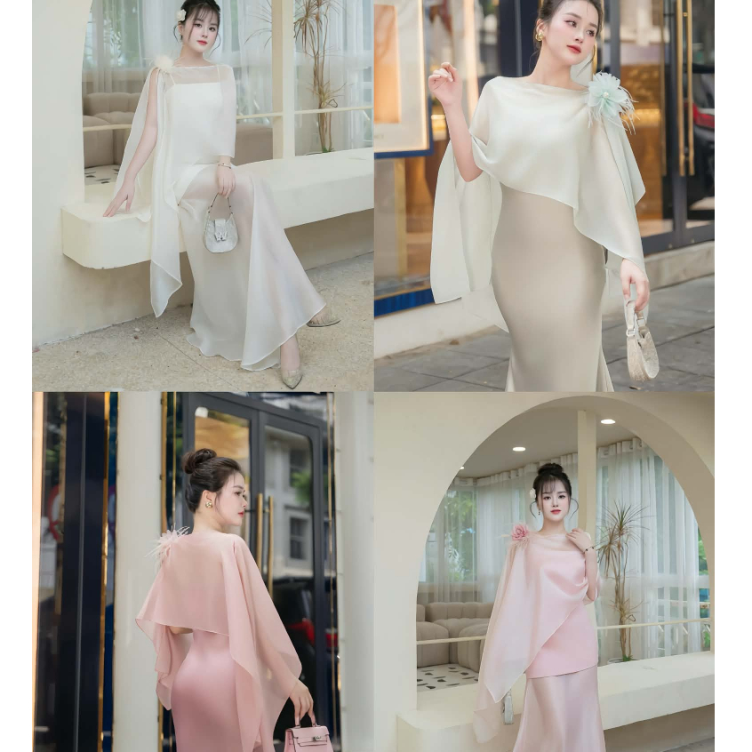 ⚡Nhiều màu⚡ KHĂN CHOÀNG cổ chất liệu voan tơ óng nhiều màu phù hợp váy đầm đi tiệc