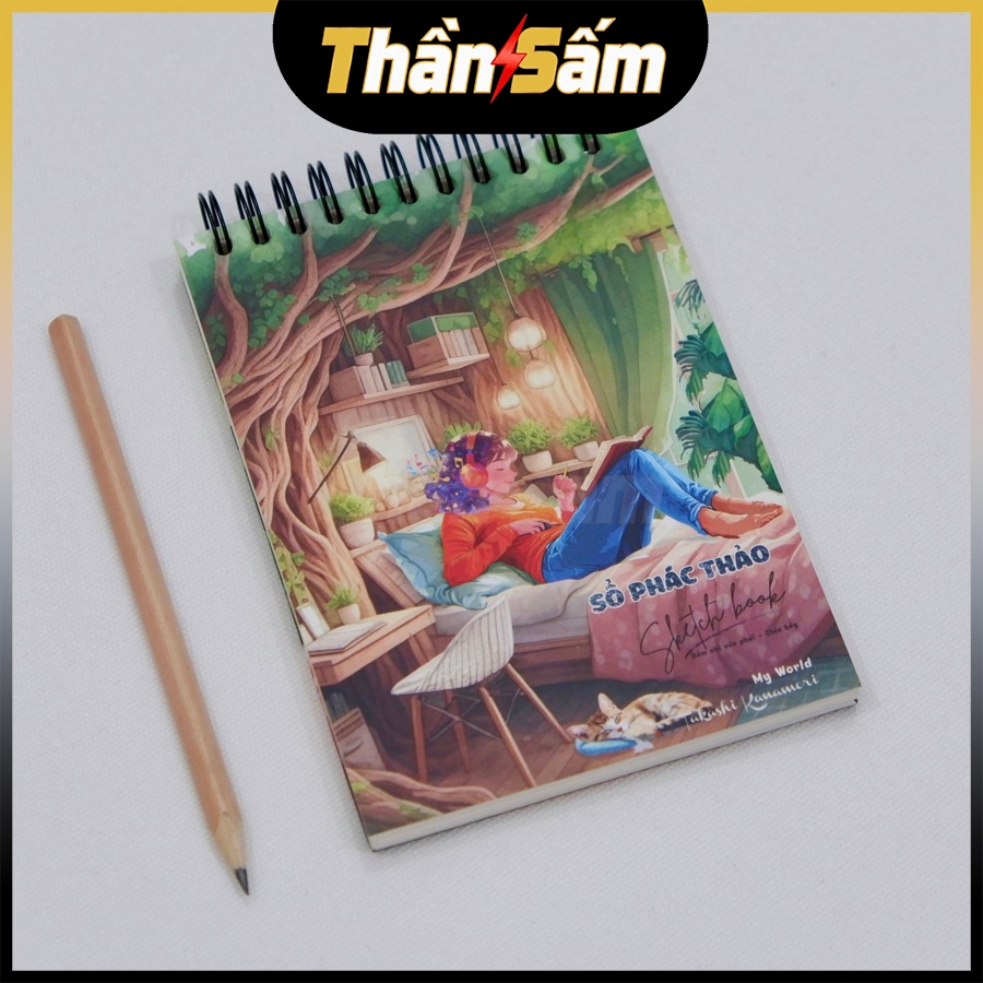 [LHT] Sổ Vẽ Phác Thảo A6 60 Trang Sketchbook Giấy Vẽ Siêu Dày 190gsm Không Kỵ Tẩy Chuyên Dụng AAA
