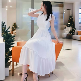 Đầm công chúa trắng vintage, dáng tiểu thư, mặc đi tiệc đi chơi cực xinh (kèm hình thật)