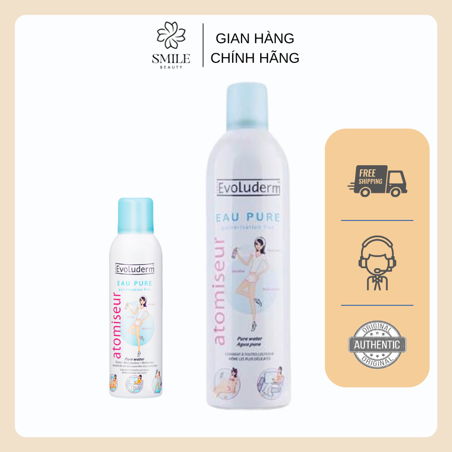 Xịt khoáng Evoluderm cấp ẩm làm dịu da