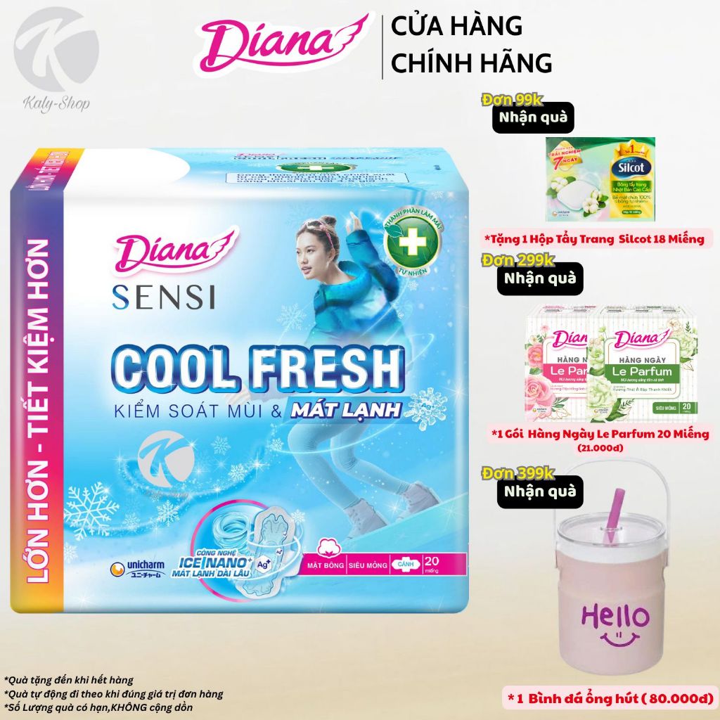 Băng Vệ Sinh Diana Sensi Cool Fresh 20 Miếng