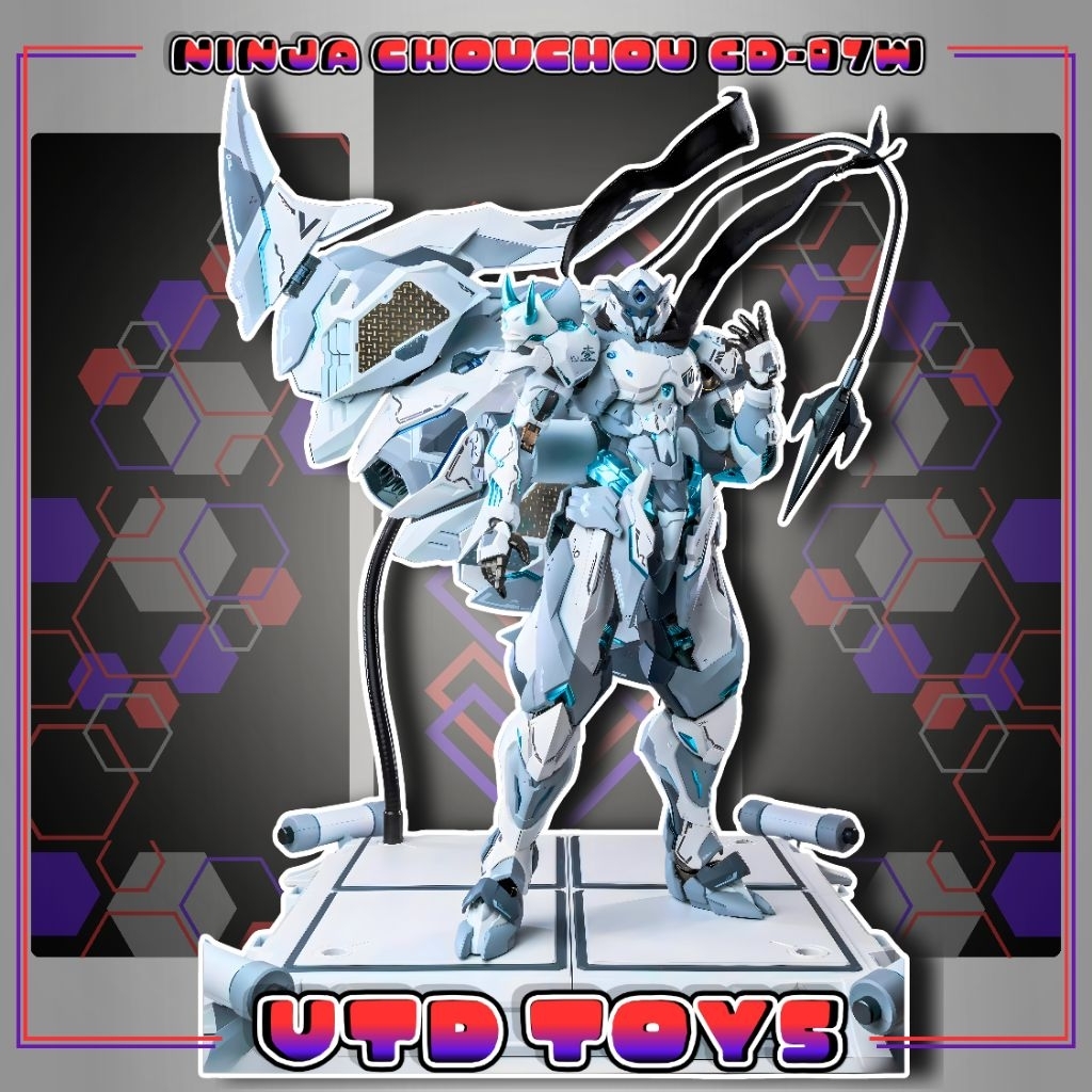 [CÓ SẴN] Mô hình Action Figure With Metal Frame Shinobi White Ghost Ver. Chou Chou 1/72 CD07W Cangda
