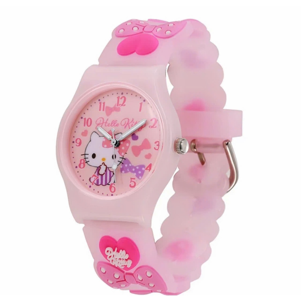Đồng hồ trẻ em Sanrio Dễ Thương Cho Bé Gái 5-15 Tuổi Hello Kitty Kuromi My Melody Cinnamoroll Dây Silicon An Toàn Đồng H
