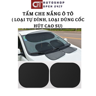 Tấm che nắng ô tô dạng lưới, tấm chắn nắng ô tô tự dính gấp gọn tiện lợi QT Auto247