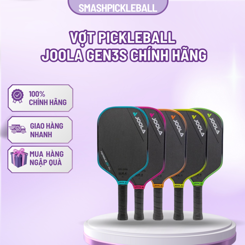 Vợt Pickleball JOOLA GEN3S Chính Hãng – Công Nghệ GEN3, Spin Mạnh, Kiểm Soát Chính Xác, Tốc Độ Tốt