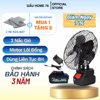 Quạt Tích Điện Lồng Sắt Makita, Đế Pin 21V - 2 Mức Gió, Sử Dụng 12-18 Tiếng, Kích Thước 8 Inch