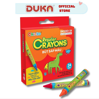  Bút Sáp Màu Duka -Bút Sáp 24 Màu Regular Crayons - Cho Bé Tập Tô Màu DK 3303-24 