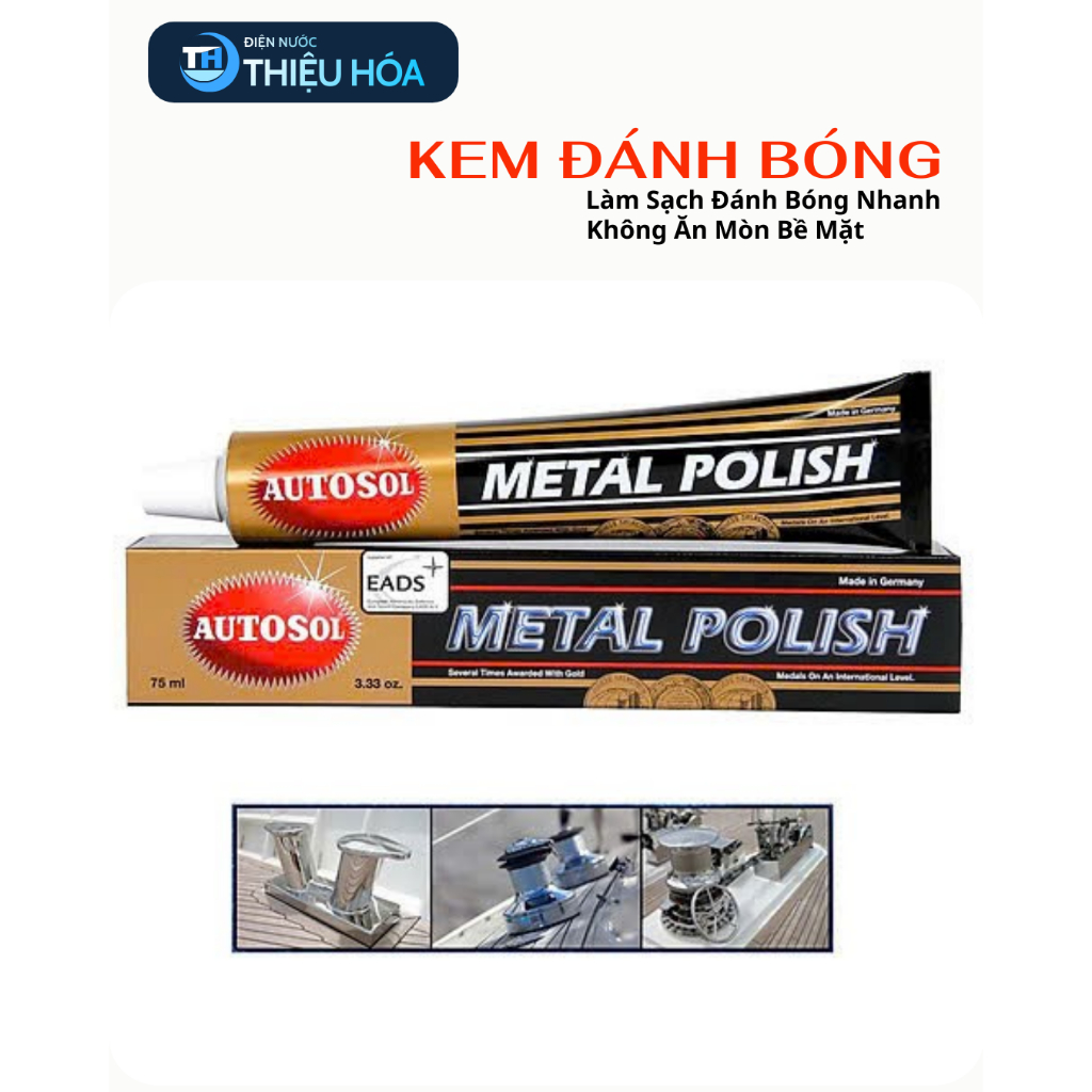 Chính Hãng Autosol Metal Polish - Kem Đánh Bóng Đồ Đồng, Bạc, Chrome, Inox, Nhôm | Hàng Đức Cao Cấp