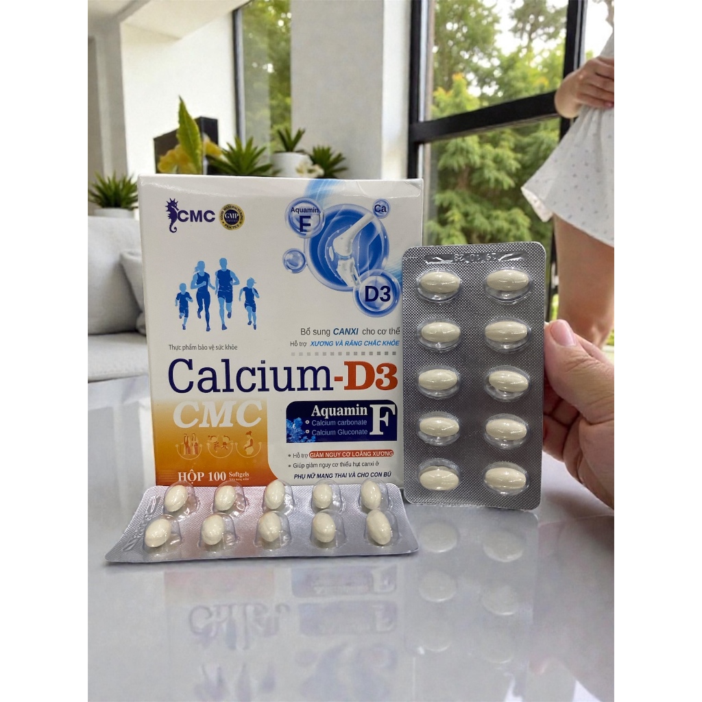 Calcium-D3 CMC AquaminF_Bổ sung calci cho cơ thể, PNCT&CCB, hỗ trợ giảm loãng xương ở người lớn tuổi