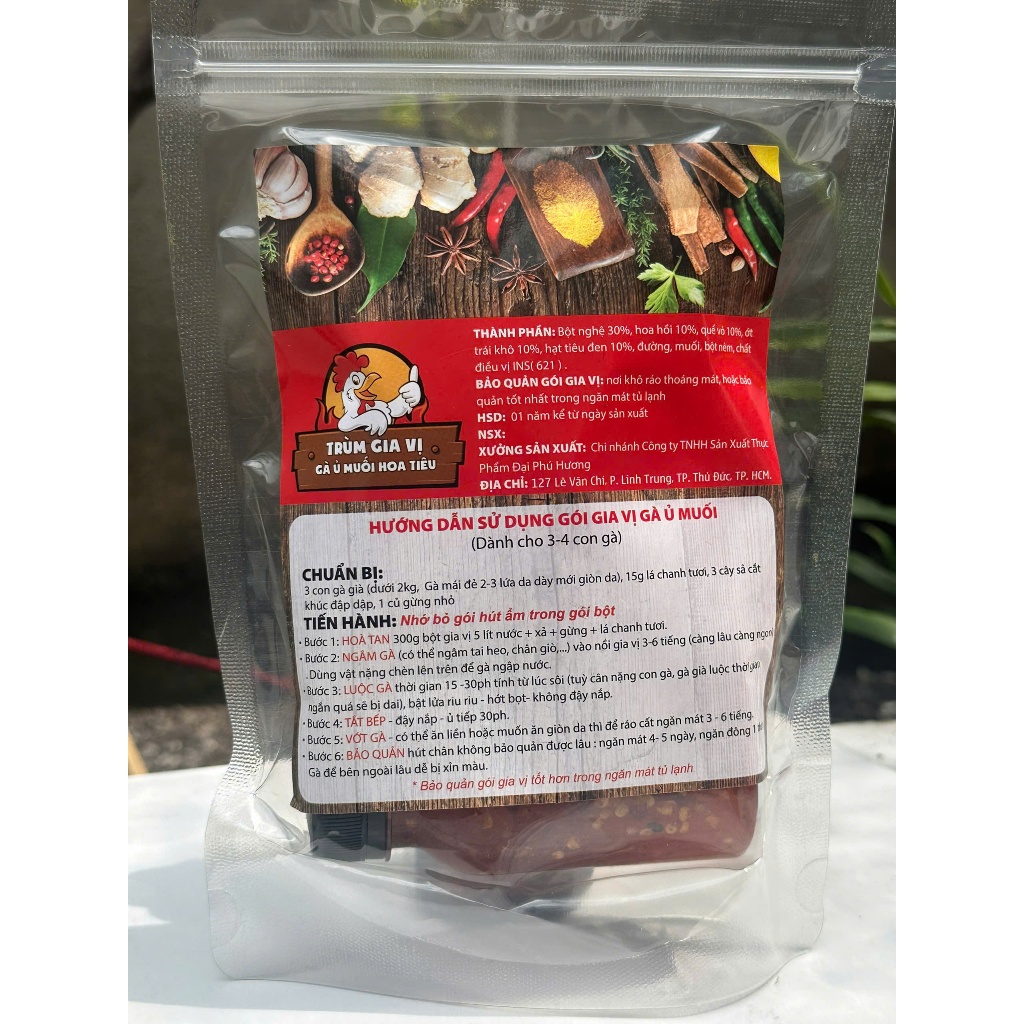 (Cô Ba Food) Gia vị Ủ muối set kèm chai sốt ớt đỏ 100ml