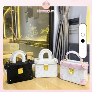 Túi xách nữ dáng cốp size 20 đeo chéo cầm tay da PU dập vân họa tiết tặng kèm charm gấu xinh xắn Túi xách Phương Lan