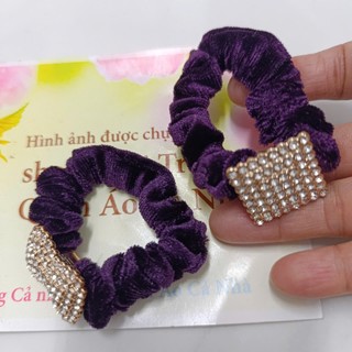 Cột tóc nhung kết cườm nhiều màu - TN1