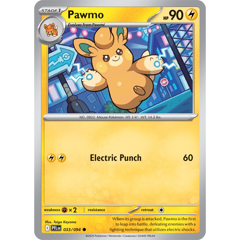 [KW2 Pokemon] [EN] Thẻ 033/094 - Pawmo - PFLEN