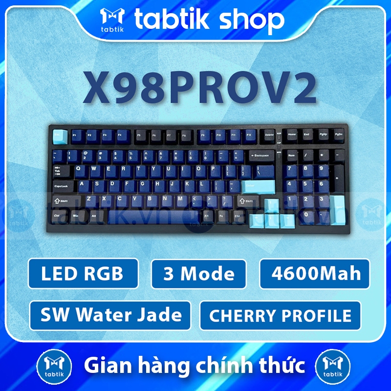 [Hỏa tốc] Bàn Phím Cơ Không Dây Xinmeng X98 PRO V2 - Mạch Xuôi | LED RGB | Hotswap | Switch Linear |