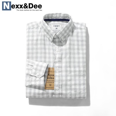 Áo sơ mi caro nam tay dài kẻ sọc vải Oxford công sở Wash Nexx&Dee SM01