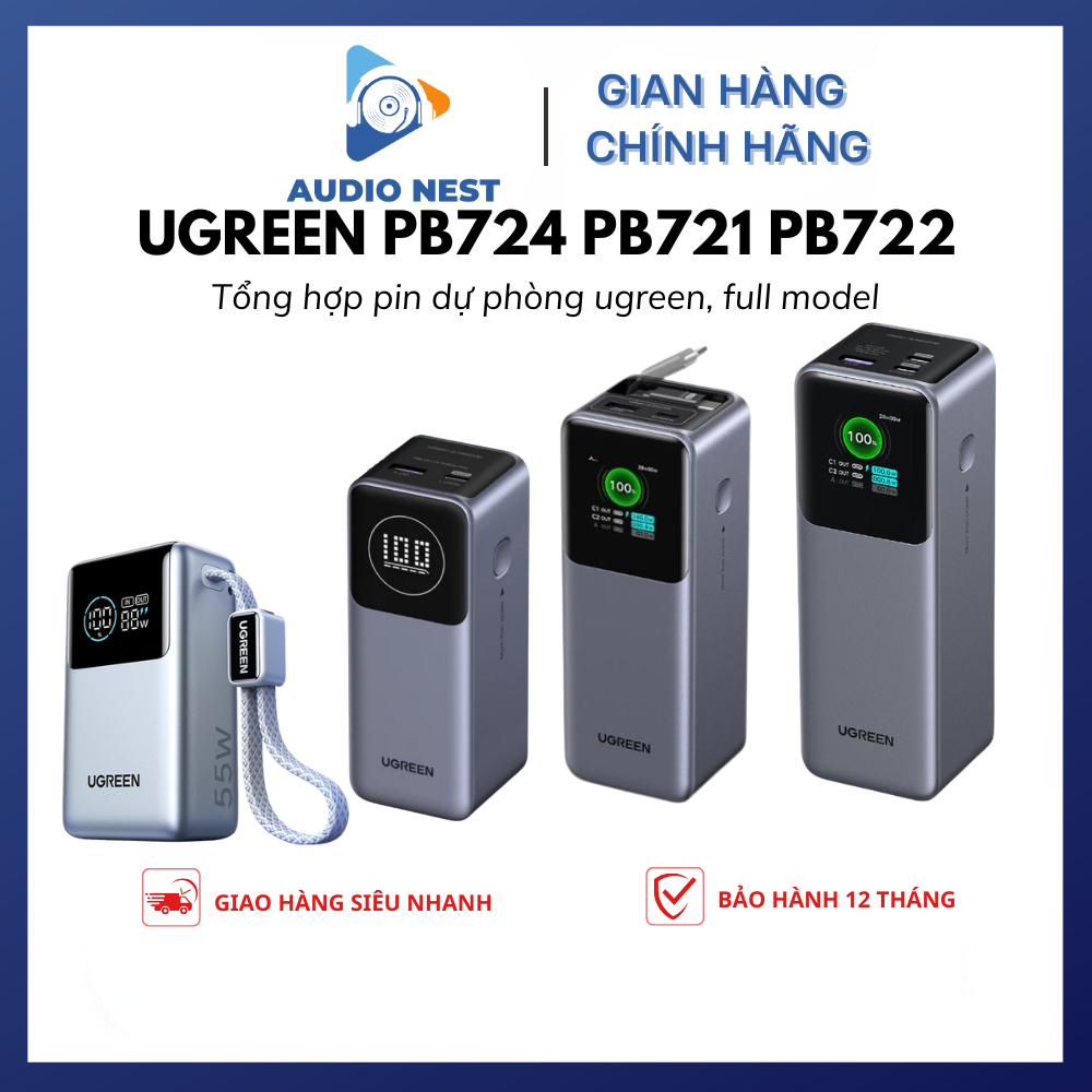 Sạc Ugreen Full Model PB205 PB724 PB721 PB722 - Bảo Hành 12 Tháng