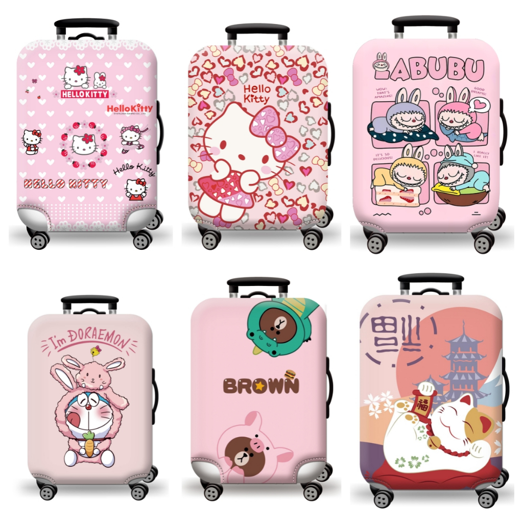 Túi bọc bảo vệ vali - Áo vỏ bọc vali - Trùm vali Tổng hợp nhiều mẫu Vải co giản 4 Chiều Chất thun Siêu dày labubu