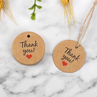 Set 100 tag nâu tròn 3.5cm ( AKSHOPCAMLE 2307.010 )