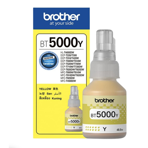 Mực in phun Brother màu vàng BT5000Y Dòng DCP: DCP-T300, T310, T510W, T710W, T220, T420W, T426W, T52